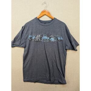 Newport Blue TShirt Size Medium Vintage Cars -0124C87